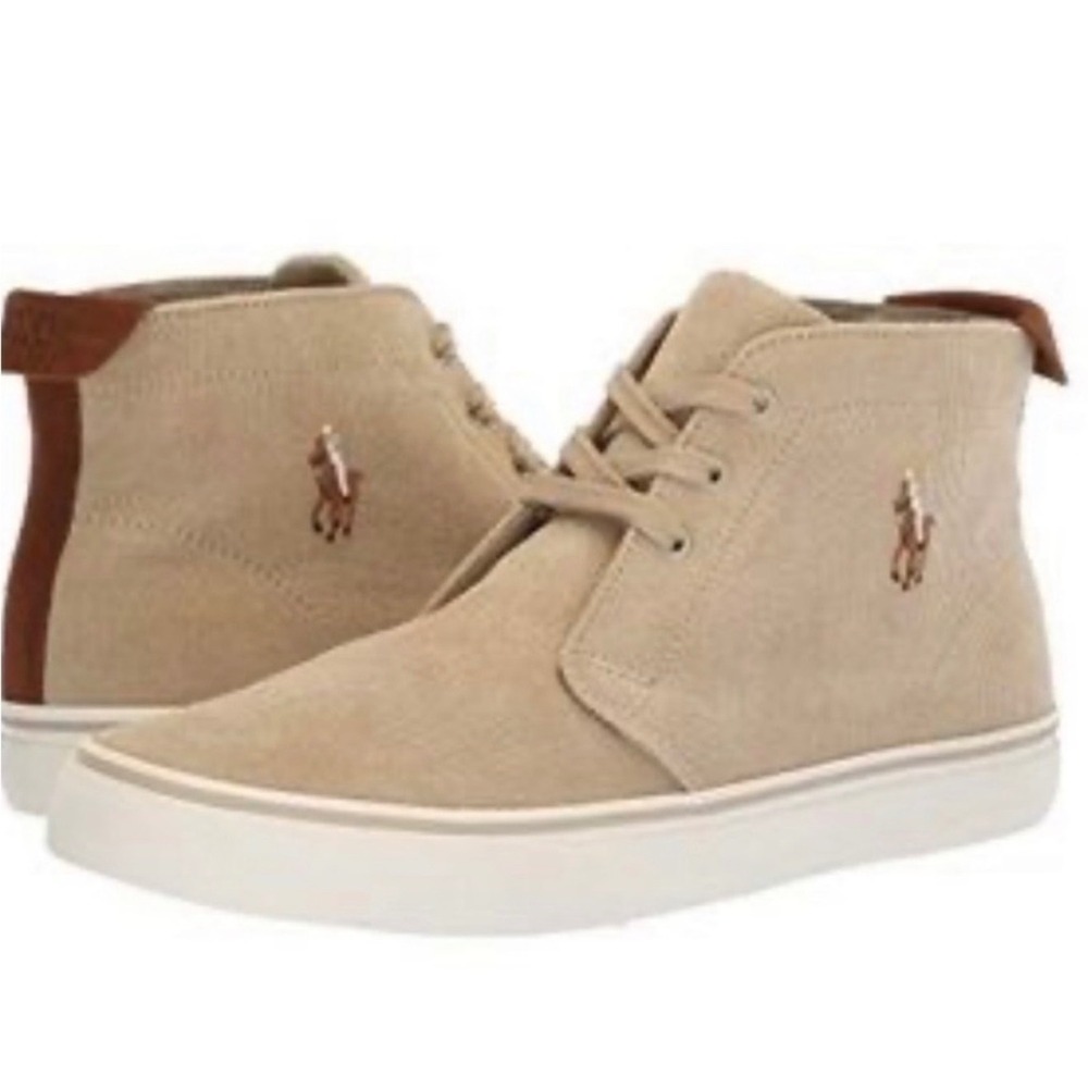 Polo Ralph Lauren‎ Talin Chukka Sneakers Tan Corduroy Suede Mens 9.5D NWT